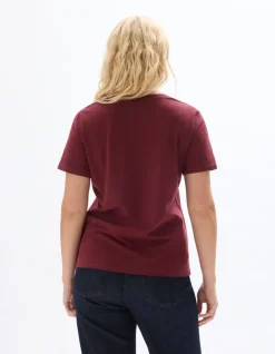 Celio T-shirt en coton biologique col V - violet^Femme T-Shirts & Tops