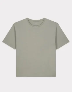 Celio T-shirt en coton biologique col rond - gris^Femme Les Essentiels Aux Meilleurs Prix|T-Shirts & Tops
