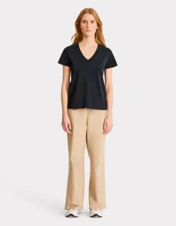 Celio T-shirt en coton doux à col V -^Femme Les Essentiels Aux Meilleurs Prix|T-Shirts & Tops
