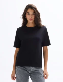 Celio T-shirt en coton doux à col rond -^Femme Les Essentiels Aux Meilleurs Prix|T-Shirts & Tops