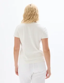 Celio T-shirt en coton doux à col V - écru^Femme Les Essentiels Aux Meilleurs Prix|T-Shirts & Tops