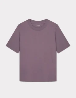 Celio T-shirt en coton doux col rond - violet^Femme Les Essentiels Aux Meilleurs Prix|T-Shirts & Tops