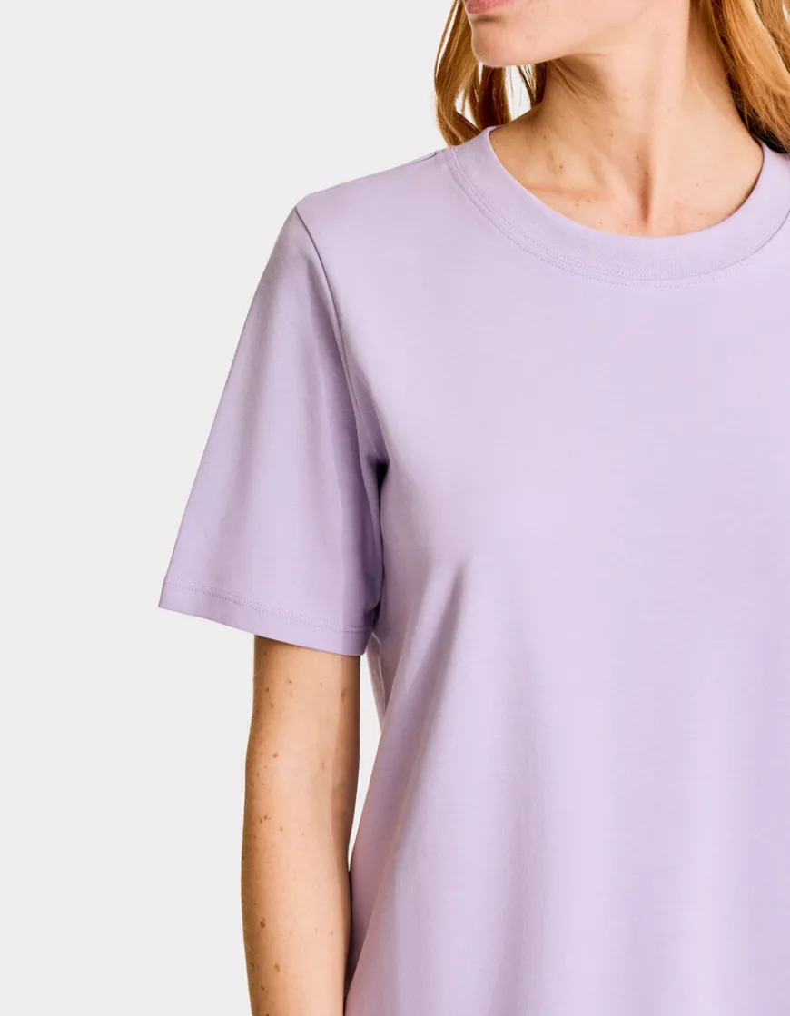 Celio T-shirt en coton doux col rond - violet^Femme T-Shirts & Tops