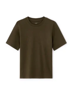 Celio T-shirt en coton doux col rond - kaki^Femme T-Shirts & Tops