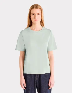 Celio T-shirt en coton doux col rond - vert^Femme T-Shirts & Tops