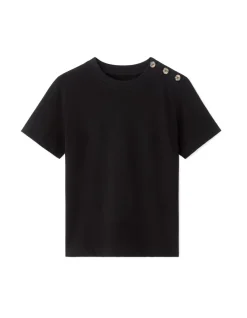 Celio T-shirt en coton épais boutonné -^Femme Les Meilleures Ventes|T-Shirts & Tops