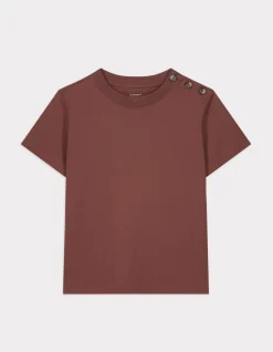 Celio T-shirt en coton épais boutonné - bordeaux^Femme T-Shirts & Tops