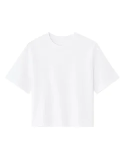 Celio T-shirt en coton épais boxy - blanc^Femme Les Essentiels Aux Meilleurs Prix|T-Shirts & Tops
