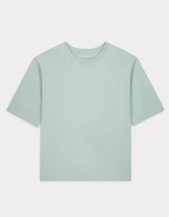 Celio T-shirt en coton épais oversize - vert^Femme Les Essentiels Aux Meilleurs Prix|T-Shirts & Tops
