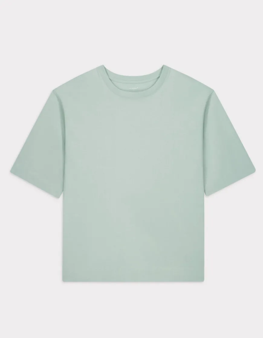 Celio T-shirt en coton épais oversize - vert^Femme Les Essentiels Aux Meilleurs Prix|T-Shirts & Tops