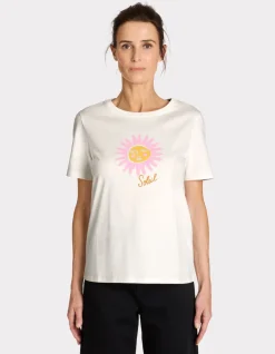 Celio T-shirt imprimé en coton - écru^Femme T-Shirts & Tops