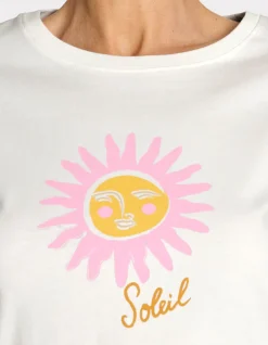 Celio T-shirt imprimé en coton - écru^Femme T-Shirts & Tops