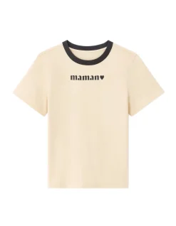 Celio T-shirt imprimé "maman" – beige^Femme T-Shirts & Tops