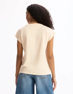 Celio T-shirt imprimé texturé sans manches - beige^Femme T-Shirts & Tops