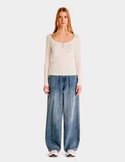 Celio T-shirt maille pointelle - écru^Femme T-Shirts & Tops