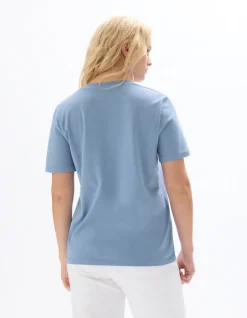 Celio T-shirt manches courtes à col v - bleu^Femme T-Shirts & Tops