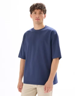 Celio T-shirt oversize col rond - bleu gris^Homme T-Shirts