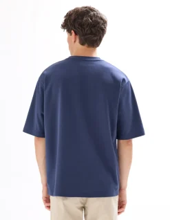 Celio T-shirt oversize col rond - bleu gris^Homme T-Shirts