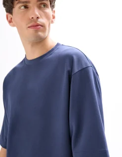 Celio T-shirt oversize col rond - bleu gris^Homme T-Shirts
