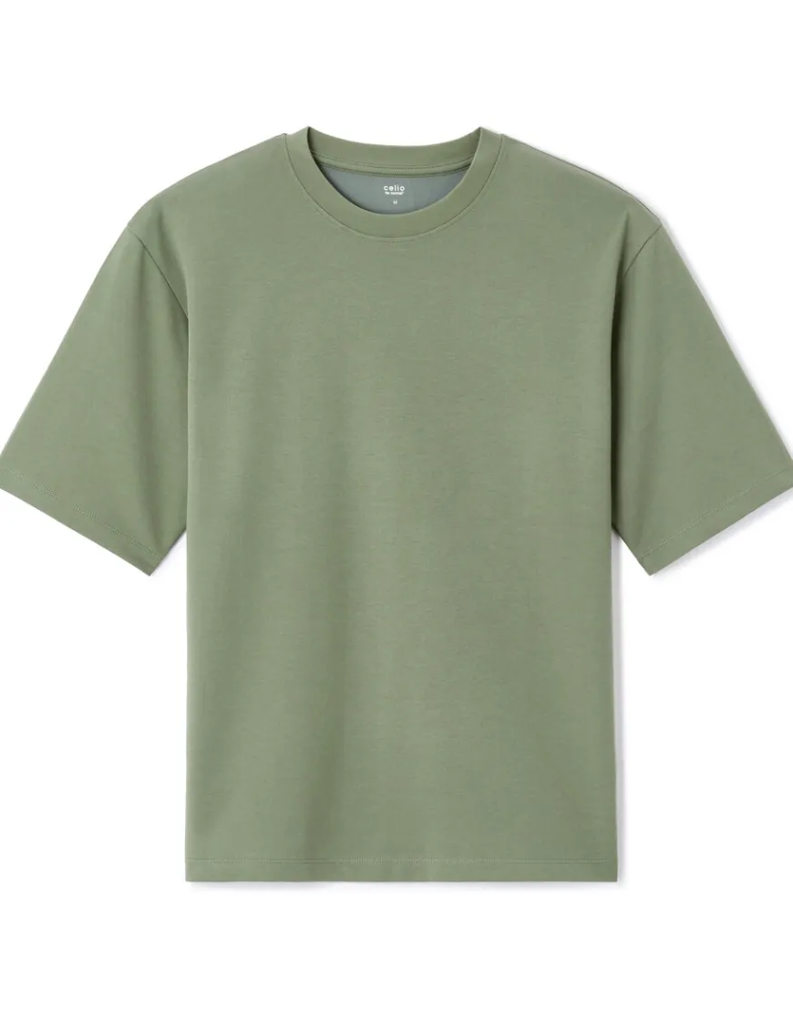 Celio T-shirt oversize col rond - vert^Homme T-Shirts