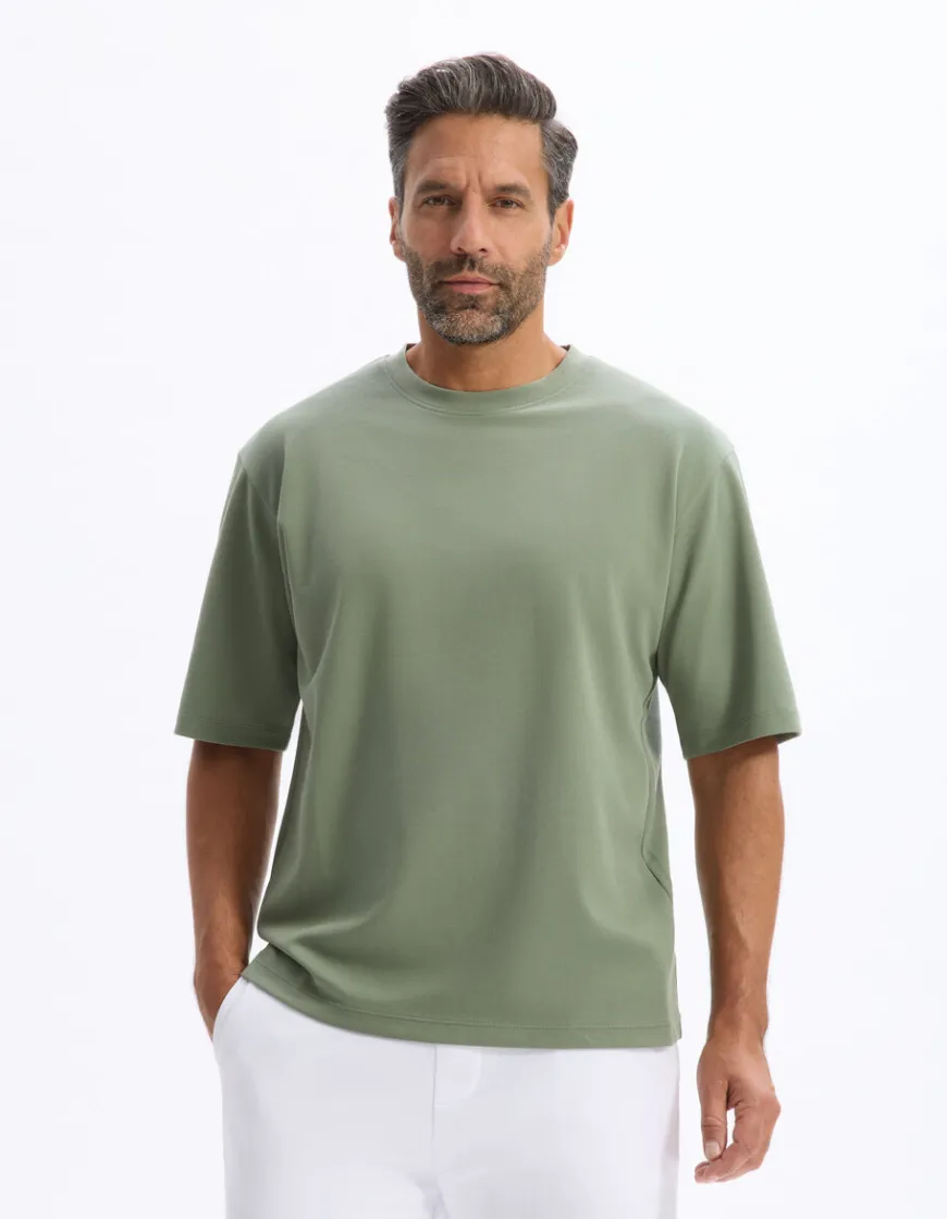 Celio T-shirt oversize col rond - vert^Homme T-Shirts