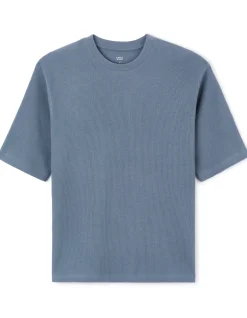 Celio T-shirt oversize col rond 100% coton - bleu^Homme T-Shirts