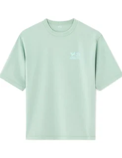 Celio T-shirt oversize col rond 100% coton imprimé - menthe^Homme T-Shirts