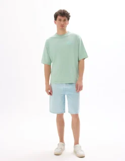 Celio T-shirt oversize col rond 100% coton imprimé - menthe^Homme T-Shirts