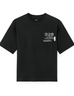 Celio T-shirt oversize col rond 100% coton imprimé asie -^Homme T-Shirts