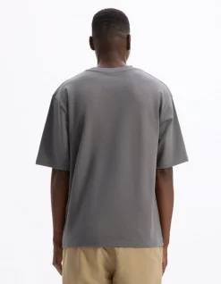 Celio T-shirt oversize col rond coton mélangé - gris^Homme T-Shirts