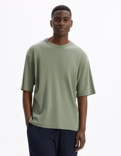 Celio T-shirt oversize col rond - kaki^Homme T-Shirts