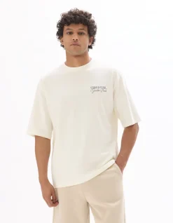 Celio T-shirt oversize col rond 100% coton imprimé astro - écru^Homme T-Shirts