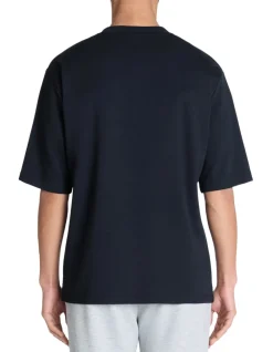 Celio T-shirt oversize col v coton mélangé - marine^Homme T-Shirts
