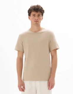 Celio T-shirt regular col rond 100% coton - beige^Homme T-Shirts