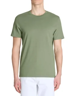 Celio T-shirt regular col rond 100% coton - kaki clair^Homme T-Shirts