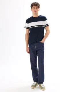 Celio T-shirt regular col rond 100% coton - marine^Homme T-Shirts