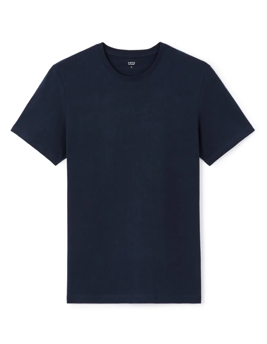 Celio T-shirt regular col rond 100% coton + long -^Homme T-Shirts