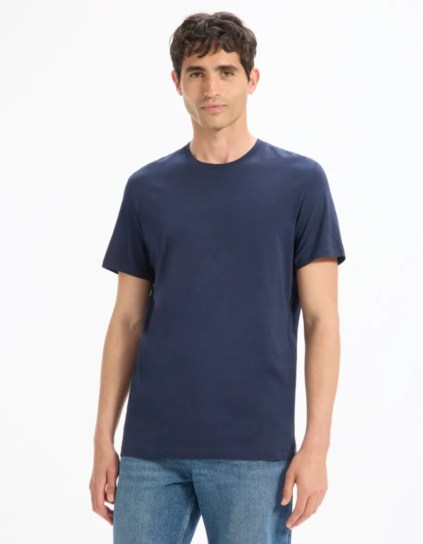 Celio T-shirt regular col rond 100% coton + long -^Homme T-Shirts