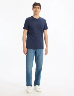 Celio T-shirt regular col rond 100% coton + long -^Homme T-Shirts