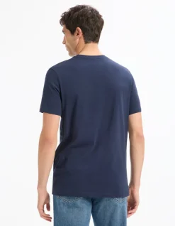 Celio T-shirt regular col rond 100% coton + long -^Homme T-Shirts