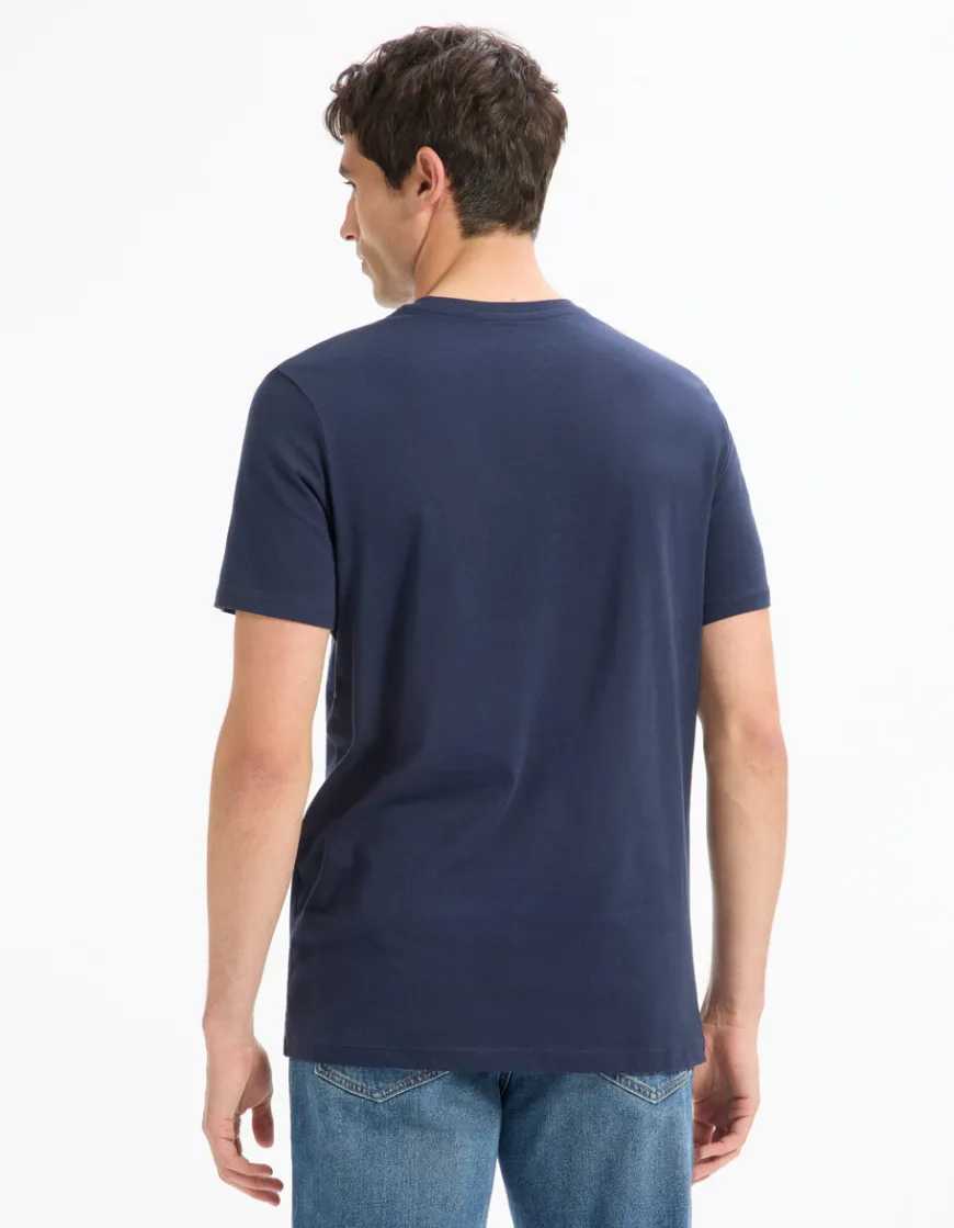 Celio T-shirt regular col rond 100% coton + long -^Homme T-Shirts