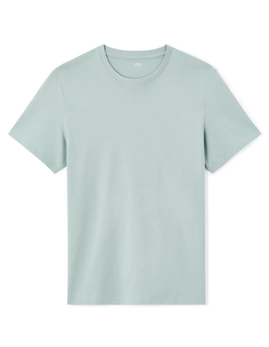 Celio T-shirt regular col rond 100% coton - vert^Homme T-Shirts