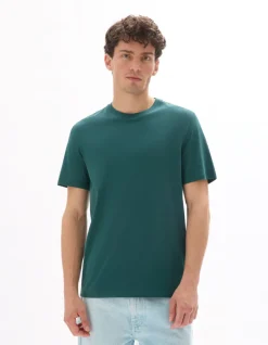 Celio T-shirt regular col rond 100% coton - vert^Homme T-Shirts