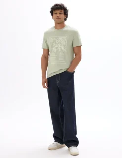 Celio T-shirt regular col rond 100% coton imprimé asie -^Homme T-Shirts