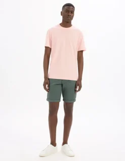 Celio T-shirt regular col rond 100% coton - rose^Homme T-Shirts