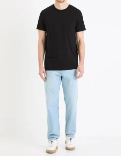 Celio T-shirt regular col rond 100% coton + long -^Homme T-Shirts