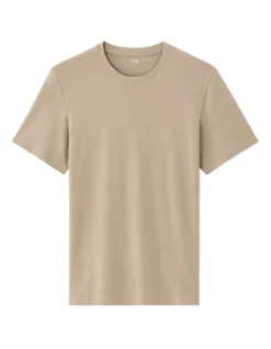 Celio T-shirt regular col rond 100% coton - beige^Homme T-Shirts