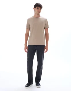 Celio T-shirt regular col rond 100% coton - beige^Homme T-Shirts