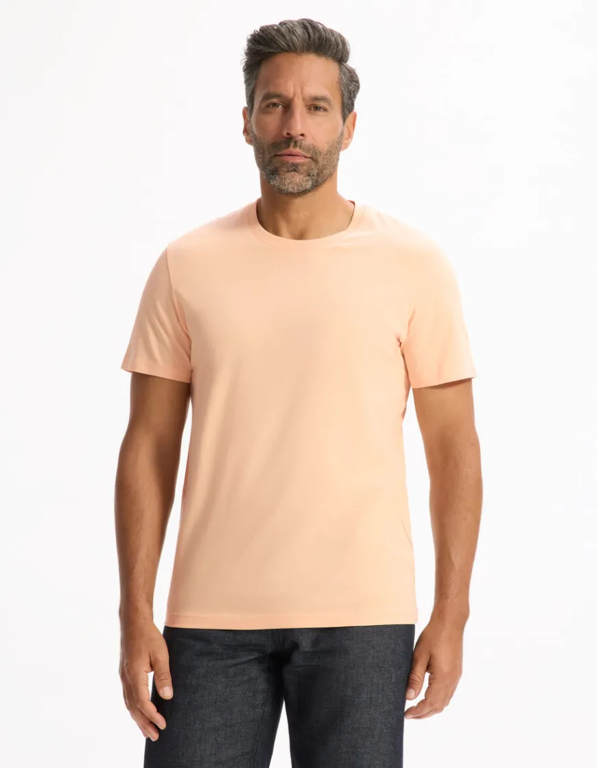 Celio T-shirt regular col rond 100% coton - orange^Homme T-Shirts
