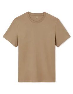 Celio T-shirt regular col rond 100% coton - taupe^Homme T-Shirts